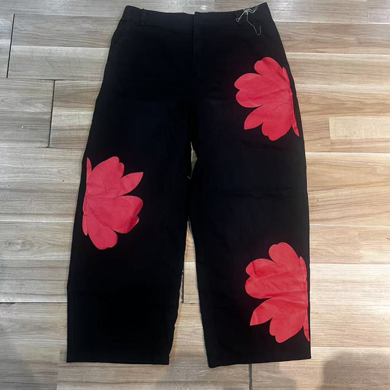 🥳 59% OFF! 🥳 Artistic Flower Wide-Leg Jeans for Women
