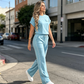 ⏰🔥LIMITED TIME 50% OFF!🔥Women's Casual Short Sleeve Top & Wide Leg Pants Set