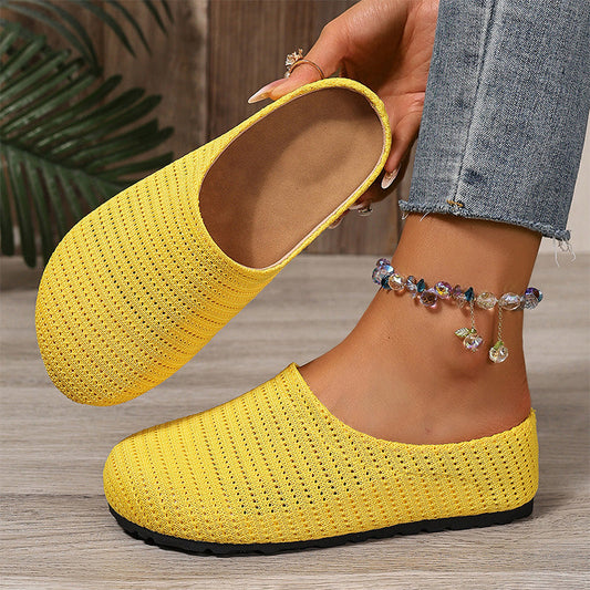 🎁2026 New Arrivals 50% OFF💥Women's Breathable Knit Slip-On Mules – Lightweight & cushioned – Easy on/off, perfect for casual days or quick errands – airy and comfy 🌸