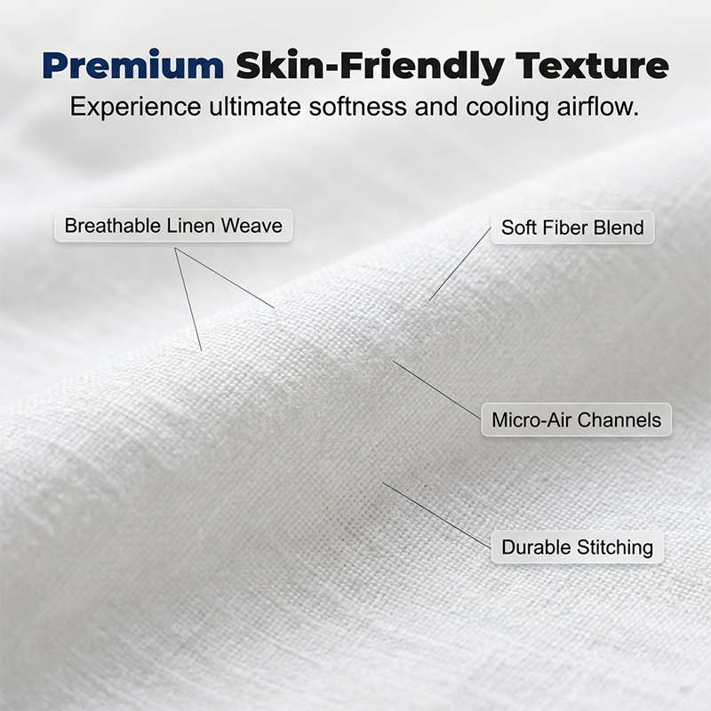 Men's Casual Cotton-Linen Shorts with Drawstring Waist