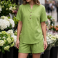 Women's Casual Short Sleeve Top and Shorts Set