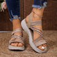 Women's Elastic Strap Platform Sport Sandals