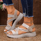Women's Elastic Strap Platform Sport Sandals