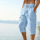 🔥New arrivals now on sale-Men's Linen Blend Cargo Capri Pants