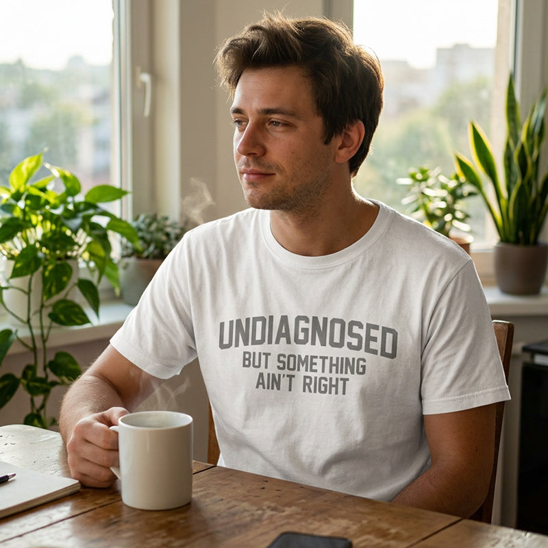 ⏳Time-Limited Special⏰Funny "Undiagnosed" Slogan T-Shirt – Witty, Soft, Conversation Starter 🎤
