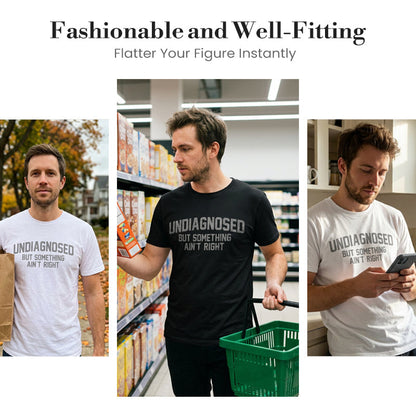 ⏳Time-Limited Special⏰Funny "Undiagnosed" Slogan T-Shirt – Witty, Soft, Conversation Starter 🎤