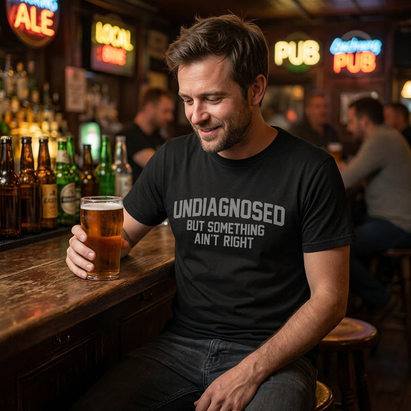 ⏳Time-Limited Special⏰Funny "Undiagnosed" Slogan T-Shirt – Witty, Soft, Conversation Starter 🎤