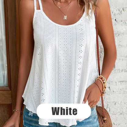🎁Neuwaren 50% Rabatt💥Mesh Cami Top 🌿✨ – Double Straps, Irregular Hem, Loose Fit, 10 Colours
