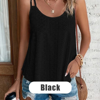 🎁Neuwaren 50% Rabatt💥Mesh Cami Top 🌿✨ – Double Straps, Irregular Hem, Loose Fit, 10 Colours