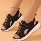 Women's Open-Toe Breathable Knit Wedge Sandals