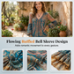 Elegant Bohemian Paisley Ruffled Blouse