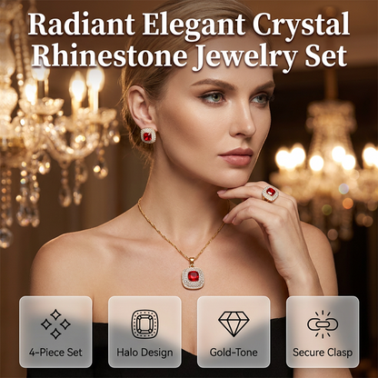 Elegant Crystal Rhinestone Jewelry Set