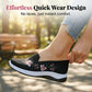 Women's Floral Embroidered Mesh Slip-On Shoes