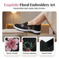 Women's Floral Embroidered Mesh Slip-On Shoes