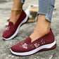Women's Floral Embroidered Mesh Slip-On Shoes