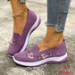 Women's Floral Embroidered Mesh Slip-On Shoes