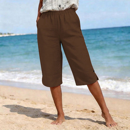 Women's Breathable Summer Casual Capri Pants