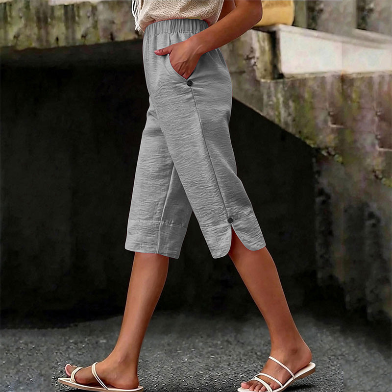 Women's Breathable Summer Casual Capri Pants