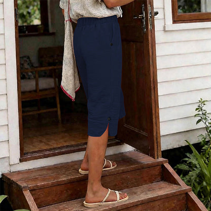 Women's Breathable Summer Casual Capri Pants
