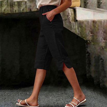 Women's Breathable Summer Casual Capri Pants
