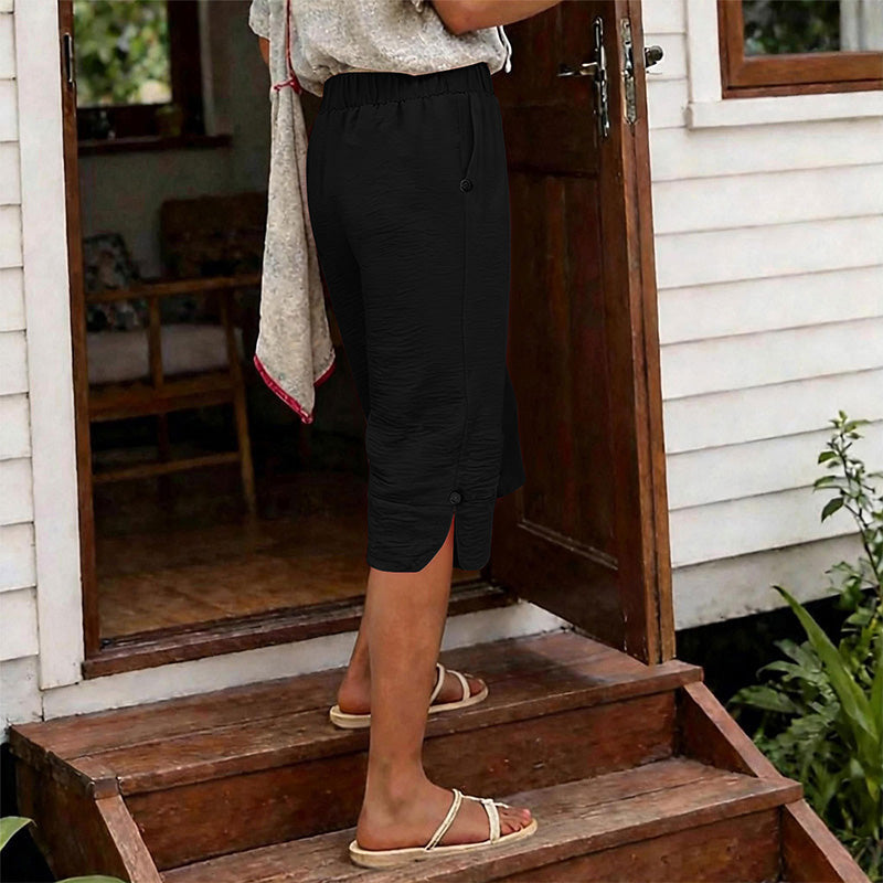Women's Breathable Summer Casual Capri Pants