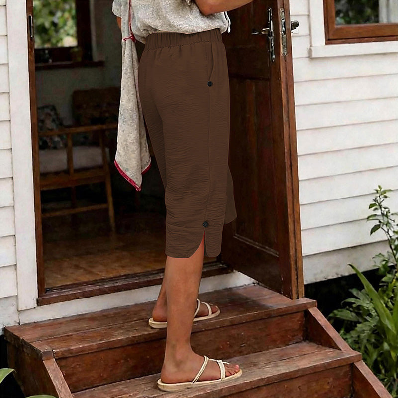 Women's Breathable Summer Casual Capri Pants