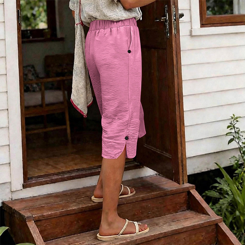 Women's Breathable Summer Casual Capri Pants