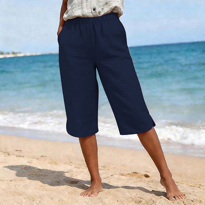 Women's Breathable Summer Casual Capri Pants