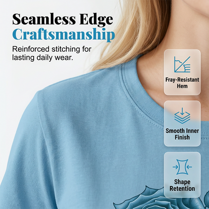 Women's Elegant Rose Graphic Print T-Shirt