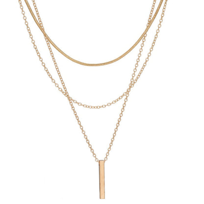 Elegant Multi Layered Necklace with Delicate Pendant