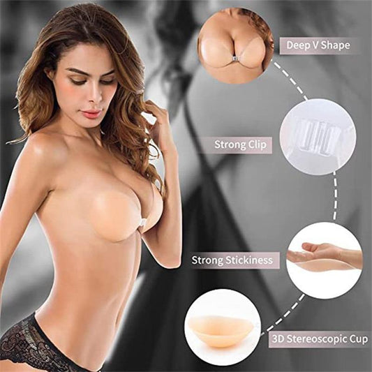 Buy 1 get 1 free-Adhesive invisible gathering bras（Choice of 87% of customers）