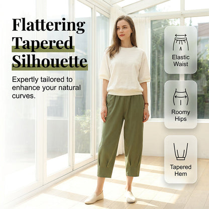 Women’s Casual Loose Fit Cropped Pants