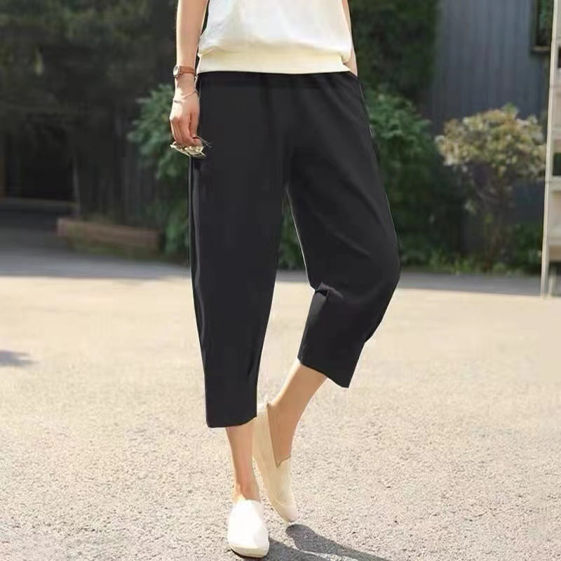 Women’s Casual Loose Fit Cropped Pants