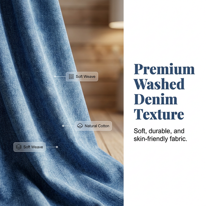 Women’s Loose Washed Denim Maxi Dress