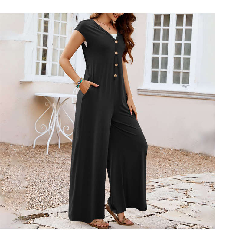 Women’s Loose Fit Wide Leg Jumpsuit