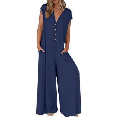 Women’s Loose Fit Wide Leg Jumpsuit