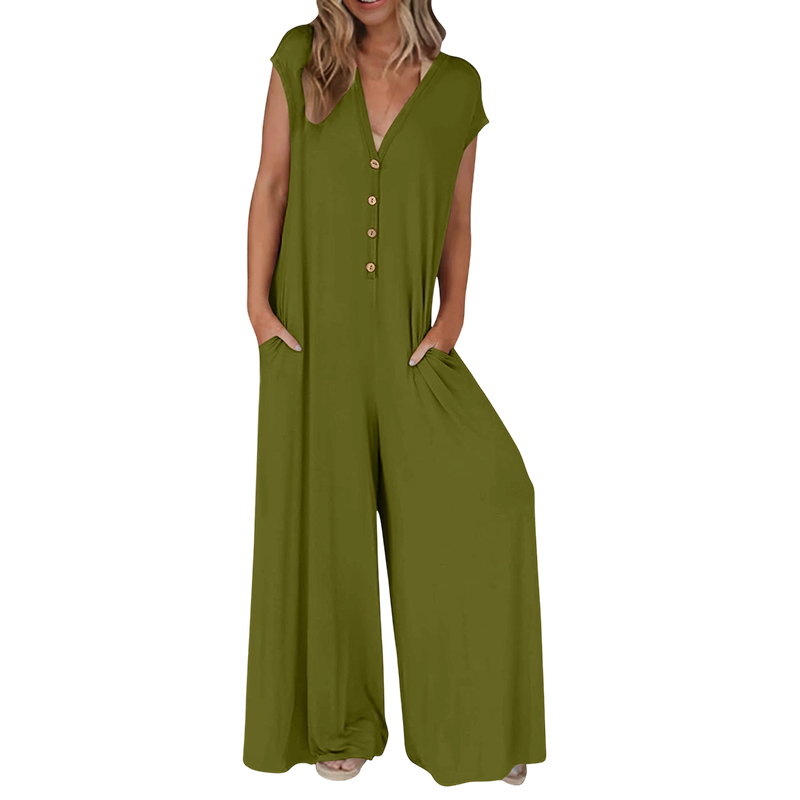 Women’s Loose Fit Wide Leg Jumpsuit