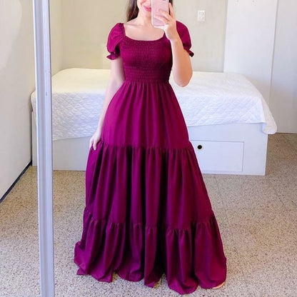 Women's Elegant Smocked Maxi Dress