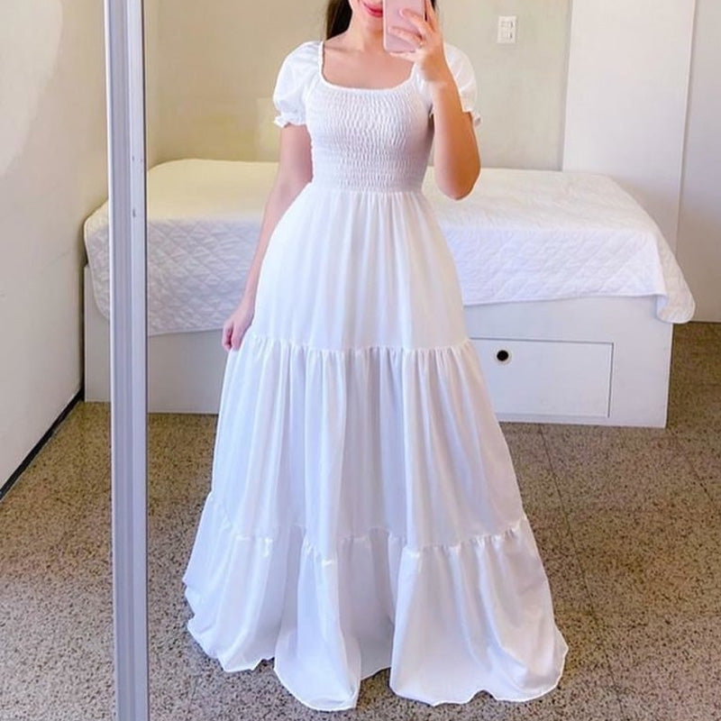 Women's Elegant Smocked Maxi Dress