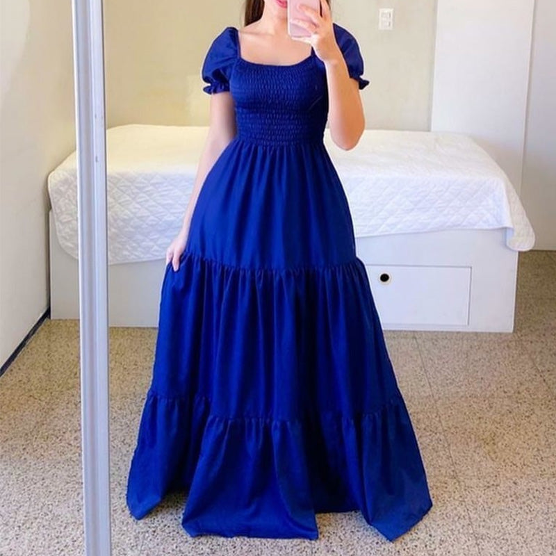 Women's Elegant Smocked Maxi Dress