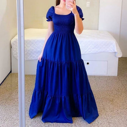 Women's Elegant Smocked Maxi Dress