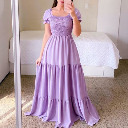 Women's Elegant Smocked Maxi Dress