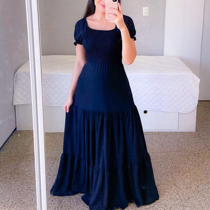 Women's Elegant Smocked Maxi Dress