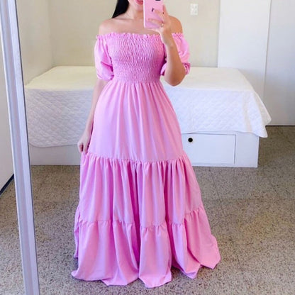 Women's Elegant Smocked Maxi Dress
