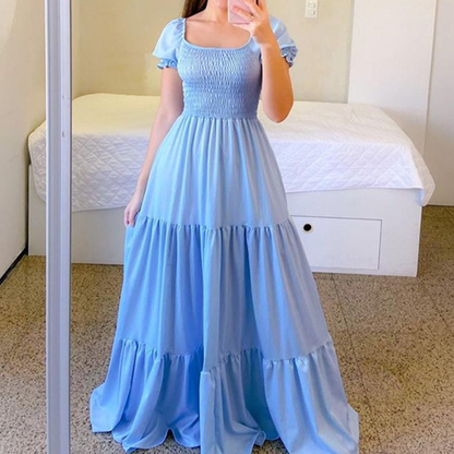 Women's Elegant Smocked Maxi Dress