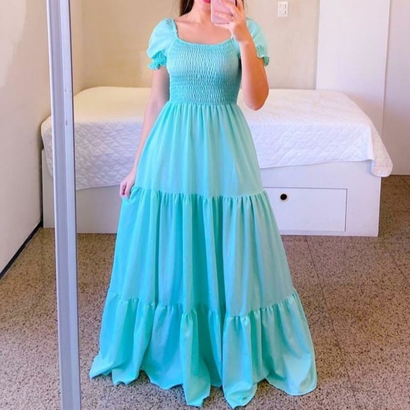 Women's Elegant Smocked Maxi Dress