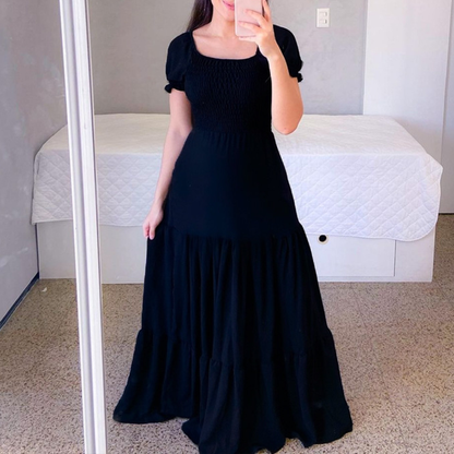 Women's Elegant Smocked Maxi Dress