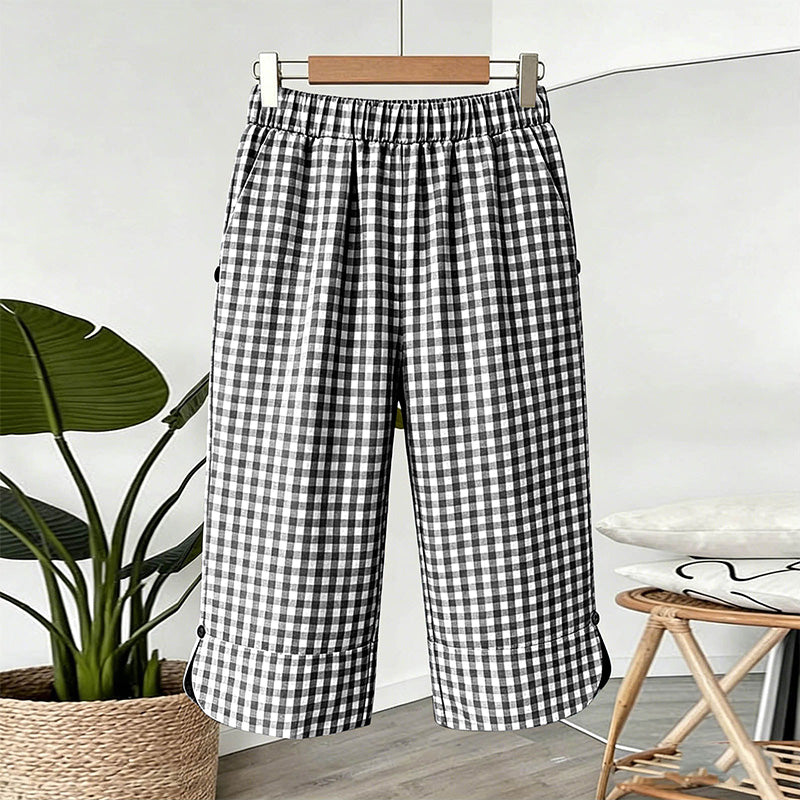 Women’s Casual Plaid Capri Pants