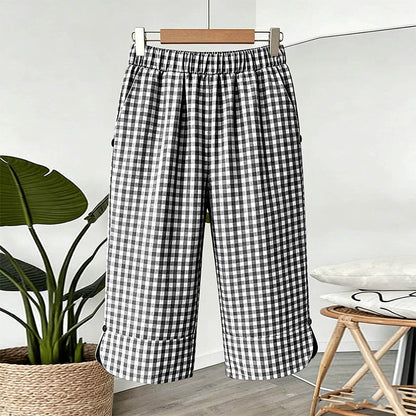 Women’s Casual Plaid Capri Pants