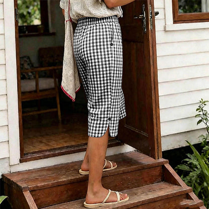 Women’s Casual Plaid Capri Pants